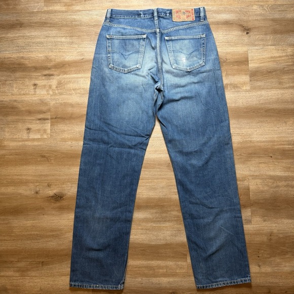 Vintage Diesel Cheyenne Jeans Men 33x34 Blue Straight Leg Distressed Italy 90s - Picture 3 of 16
